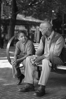 CASA volunteer with child
